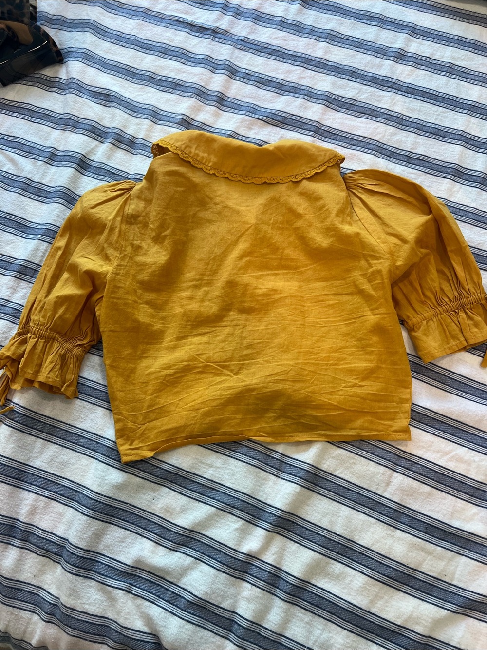 Reformation Rutabaga Top In Mustard - Picture 4 of 4